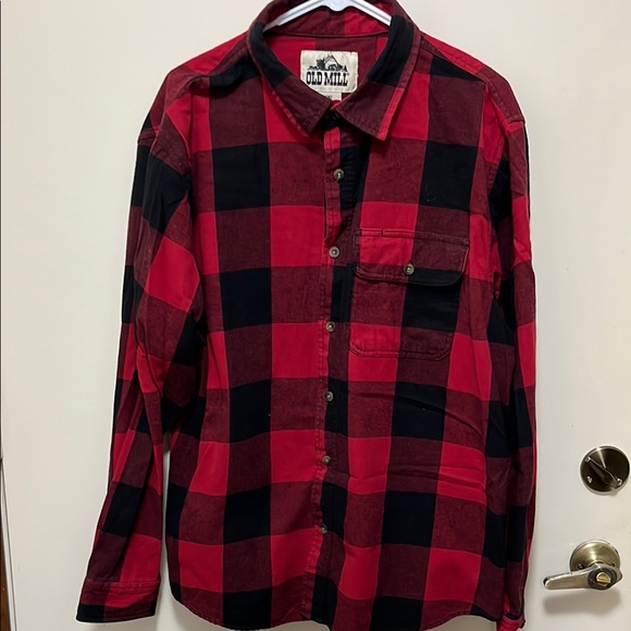 Old Mill Other - Old Mill Red and Black Plaid Men's Shirt 2XL
